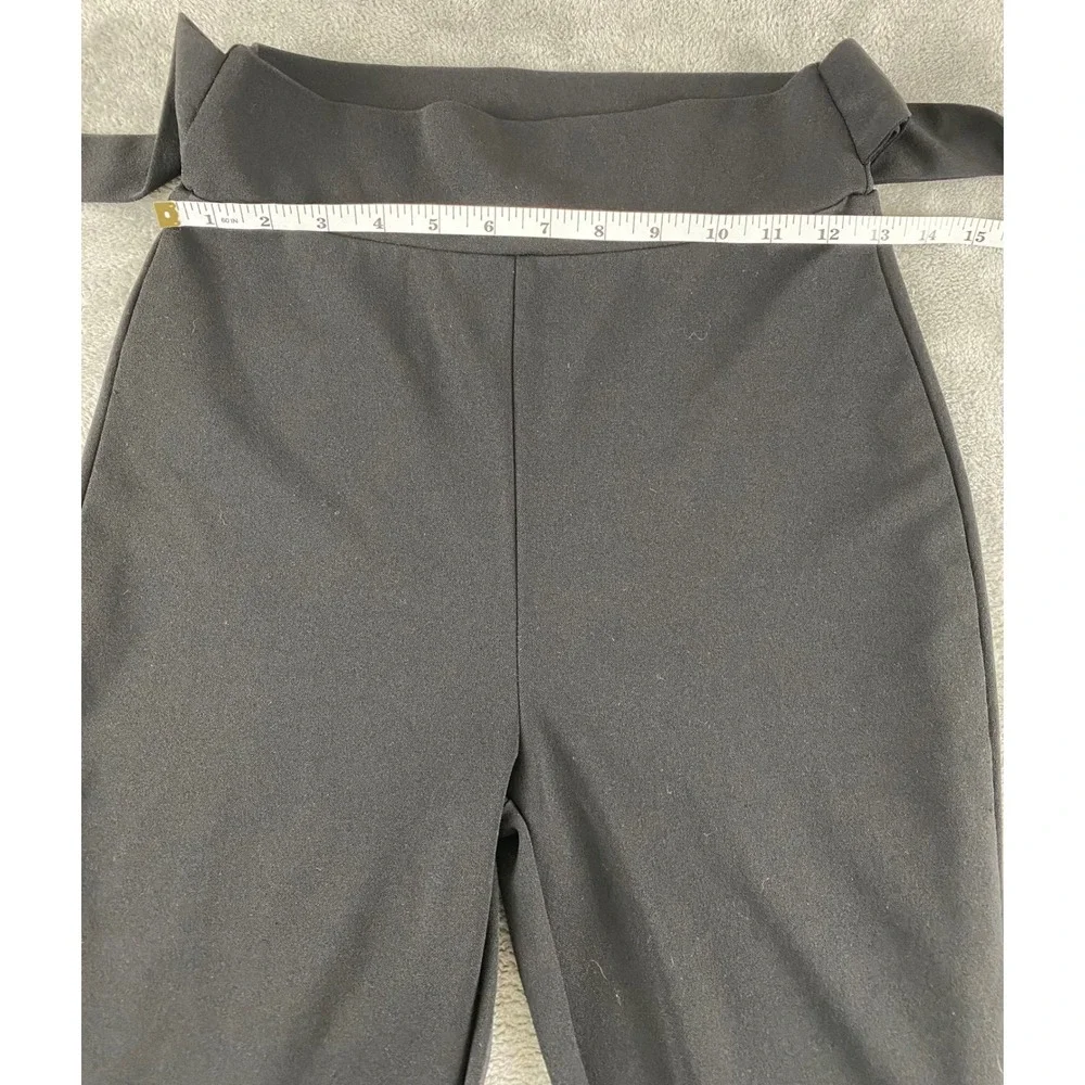 Windsor Womens Black High Waisted Flare Bell Bottom Pants with Side Ties Size S